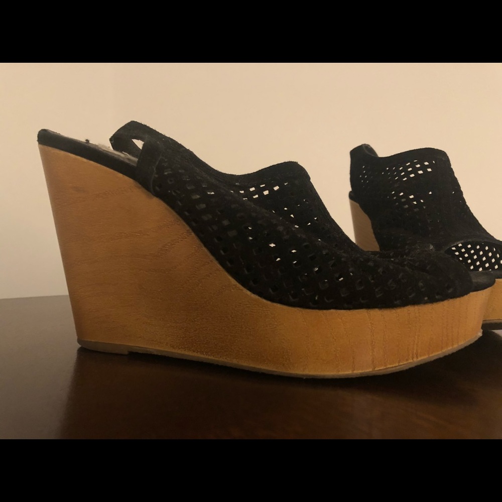 Steve Madden platform wedge, black. See nude, too!